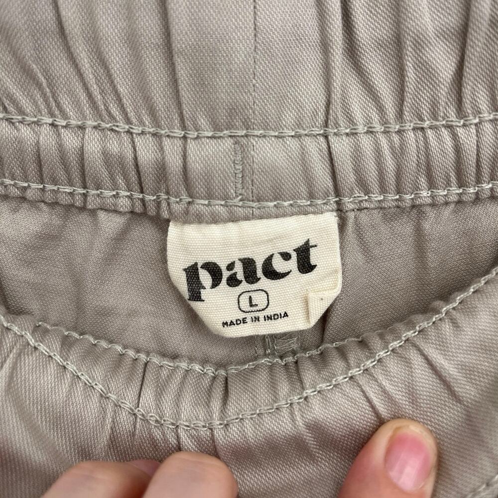 Pact Daily Twill Pant Pull On Drawstring Organic Cotton Stretch Casual - Large - Picture 8 of 11